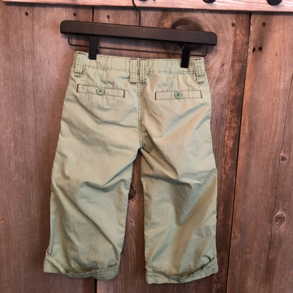 GapKids Green Lightweight Chino Pants Wide Leg Size 8 Regular